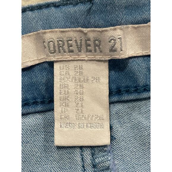 Forever 21 Women's Blue Straight Leg Jeans Size 30 Classic 5-Pocket‎ Design - Picture 5 of 11
